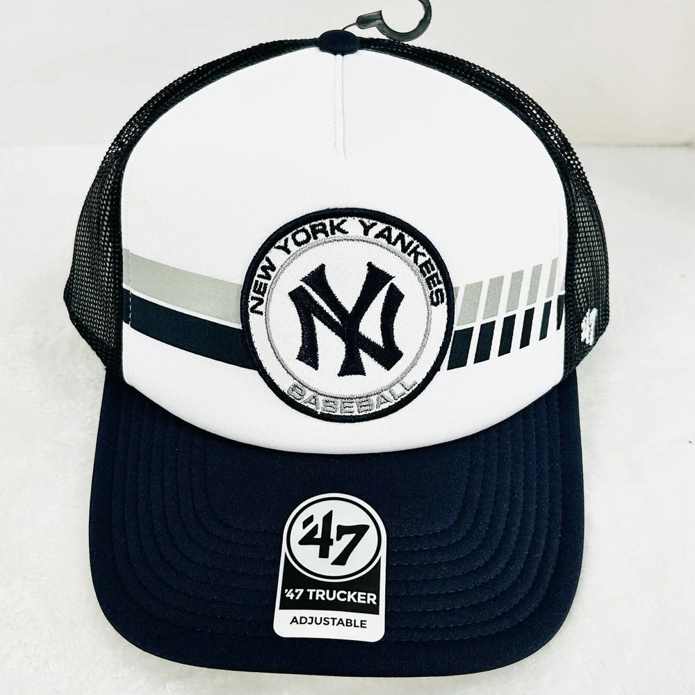New York‎ Yankees '47 Brand Wax Pack Trucker Hat Cap Snapback Adjustable MLB